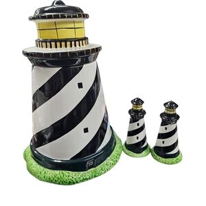 Sakura Lighthouse Ceramic Set - Black, White, Yellow, Green
